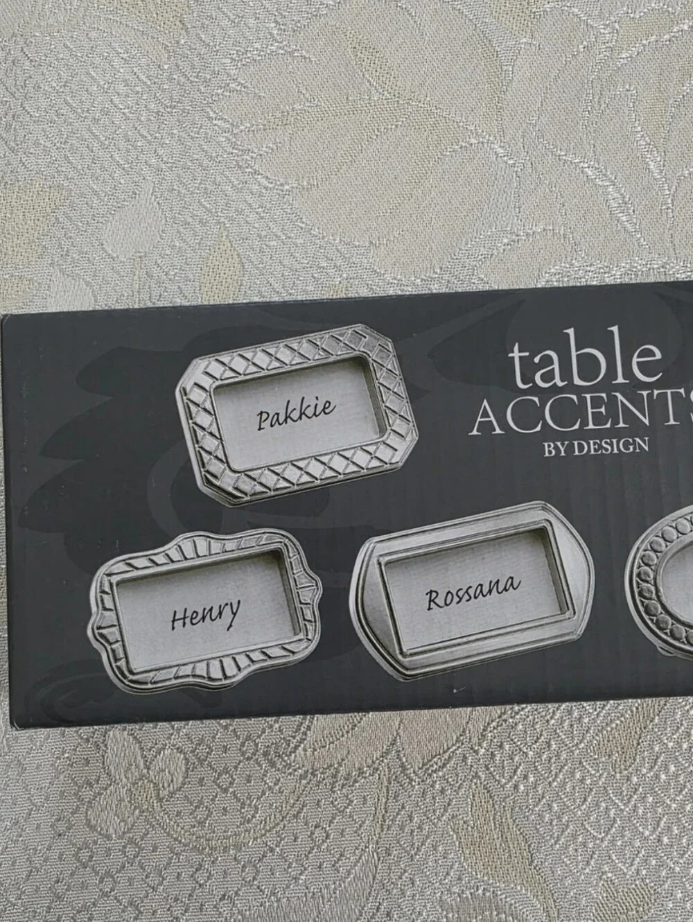 Godinger Silver Small Mini Picture Frames Place Card Holders Set 6 New Rectangle